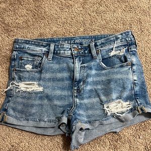 American Eagle Blue Denim Jean Shorts Size 8
